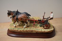 A limited edition Border Fine Arts agricultural study 'Hay Cutting Starts Today' model number B0405,
