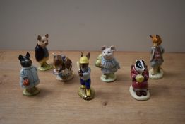 Five Beswick Pottery and one Royal Albert Beatrix potter characters to include 'Pigling Bland'