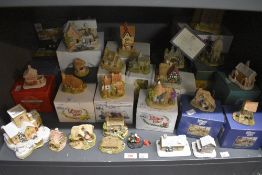 A large selection of twenty four Lilliput Lane models to include 'Post Box' damaged, 'Fruits of