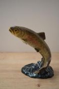 A Beswick Pottery Rainbow Trout study, model number 1032, designed by Arthur Gredington in brown and