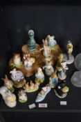 A selection of Beswick Pottery and similar Beatrix Potter character studies to include 'Farmer