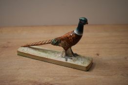 A Beswick Pottery study 'Pheasant' (On Pottery Base) model number 1774, designed by Albert Hallam in