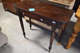 A 19th Century mahogany side table, width approx. 89cm