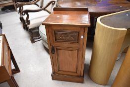 A Victorian mahogany pot cupboard