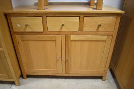 A modern Corndell Nimbus range light oak finish sideboard, dimensions approx. W118 D42 H94cm