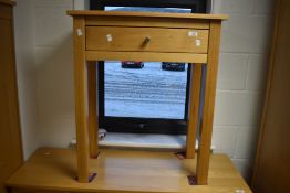 A modern Corndell Nimbus range light oak finish console table, dimensions approx. W66 D35 H79cm