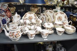 A 20th-century Colclough bone china 'Royale' (pattern 8525) part dinner and tea set, featuring an