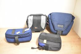 Four soft camera bags