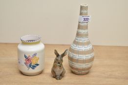 A selection of 20th-century sundrywares, to include a Royal Copenhagen of Denmark porcelain figurine