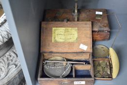 A Victorian William and Thomas Avery (W. & T. Avery) apothecary brass scales, with a set of