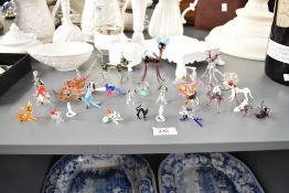 A quantity of mid to late 20th-century Murano-style art glass animal figurines, to include a