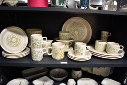 A selection of late 20th-century Hornsea pottery 'Fleur' tableware, designed by Sara Vardy,
