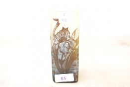 A contemporary Émile Gallé–style reproduction cameo glass vase, with acid-etched floral