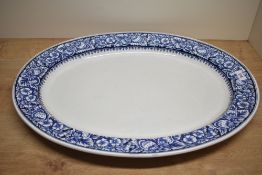 A large 19th-century Thomas and Fred Booth (in business 1883-1891) oval ironstone serving platter,