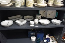 A small quantity of mid 20th-century Denby stoneware 'Greenwheat' tableware, designed by Albert