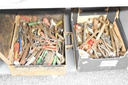 A large quantity of 20th-century hand tools, mainly screwdrivers, wrenches, pliers and other