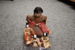 Four 20th-century Japanese wooden Hina Dolls (Hina Ningyo), traditionally displayed during the
