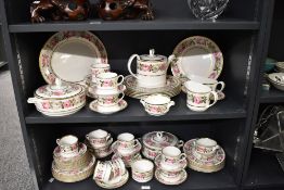 A large quantity of 20th-century Royal Worcester fine bone china 'Royal Garden' part tea