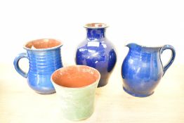 Of local interest, a quantity of mid to late 20th-century studio pottery, to include a Wetheriggs