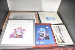 A selection of 20th-century framed prints and paintings, to include 'Gladys' the sheep after Sarah