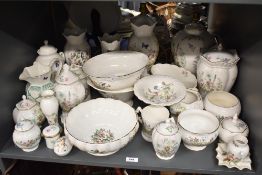 A large quantity of 20th-century Aynsley bone china ware, featuring 'Just Orchids', 'Wild Tudor', '
