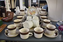 A selection of mid to late 20th-century Denby stoneware 'Russet' part tea set, featuring a
