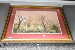 After Helen Bradey (British 1900 - 1979) 'All On An April Evening' a depiction of group picking