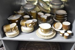 A Poole pottery 'Choisya' pattern part dinner/tea service, comprising fifty five pieces