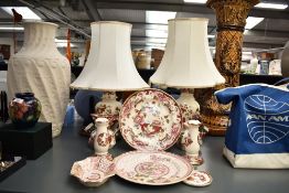 A selection of 20th-century Masons ironstone 'Red Mandalay' and 'Empress' ware, to include a pair of