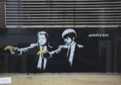 After Banksy (British Contemporary) Lithograph 'Girl With Balloon' a photographic print of the