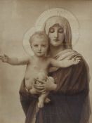 After William Adolphe Bouguereau (French 1825 - 1905) Lithograph 'Our Lady of the Angels', depicting