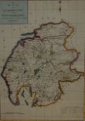 A hand colourised map depicting Cumberland and Westmoreland, inscribed 'Engraved from an Actual