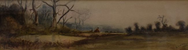 L Lister (19th Century) a pair of watercolours, the first a pastoral scene with cottage and the
