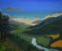 *Local Interest* Greg Gilding (British Contemporary) Oil on board 'Mawwdach Estuary Dusk' a