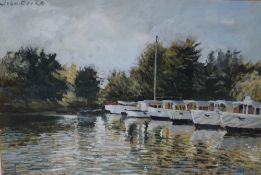 *Local Interest* John Cooke (British 1929 - 2018) Oil on board 'Womack Water - Near Broads' a view