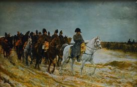After Ernest Meissonier (French 1815 - 1891) Oleograph 'The French Campaign, 1814 / Campagne de