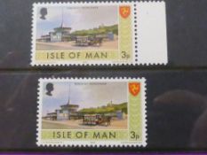 ISLE OF MAN 1973 3P DEFINITIVE ERROR INCORRECT BORDER COLOUR (SG 17a) 3p Definitive from 1973,
