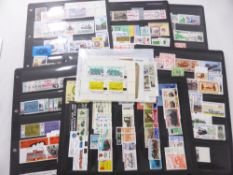 GREAT BRITAIN: RAILWAY STAMPS MNH COLLECTION ON 7 PAGES + SHEETLETS ETC 7 pages of hagner sheets,