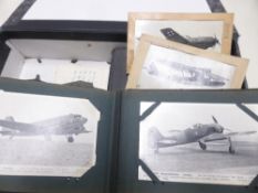 POSTCARDS & ALBUM OF WAR PLANES - VALENTINES AIRCRAFT 'RECOGNITION' CARDS Box file with album of