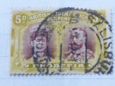 RHODESIA (BRITISH SOUTH AFRICA COMPANY) 1910 5D ERROR COLOUR USED (SG 141ab) + RPSL CERT Fine