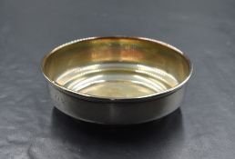 A George VI silver bowl, having a moulded rim with personalised engraving to the centre, 'GGS Nov.24