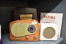Three 20th-century vintage radios, to include a Fidelity Ayr Transistor Radio; a Murphy U198H