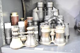 A pair of Yellowstone field binoculars, Hanimex 8x30 binoculars, a pair of National trust