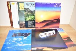 A collection of twelve record albums including Sky 1, 2 (x2) and 3, John Williams and Vivaldi-The