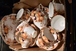 An early 20th-century J.H. Cope & Company, Longton, Wellington China tea set, featuring an Imari-