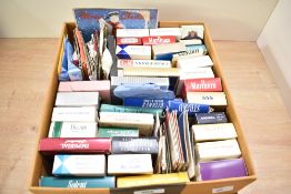 A collection of assorted cigarette packets including Marlboro, Churchman's, President and Belair