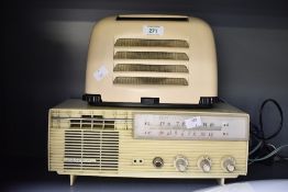 A mid 20th-century Kolster-Brandes (KB) FB10 'Toaster' radio; sold with a Sharp vacuum tube