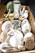 A good selection of collectable china including an oval Royal Albert 'Brigadoon' plate, a collection