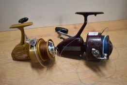 Two vintage spinning reels a Diamond super deluxe 888 and a Shakespeare Noris standard 2018 both