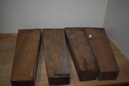 Four French walnut gun stock blanks hand selected by a master gunsmith